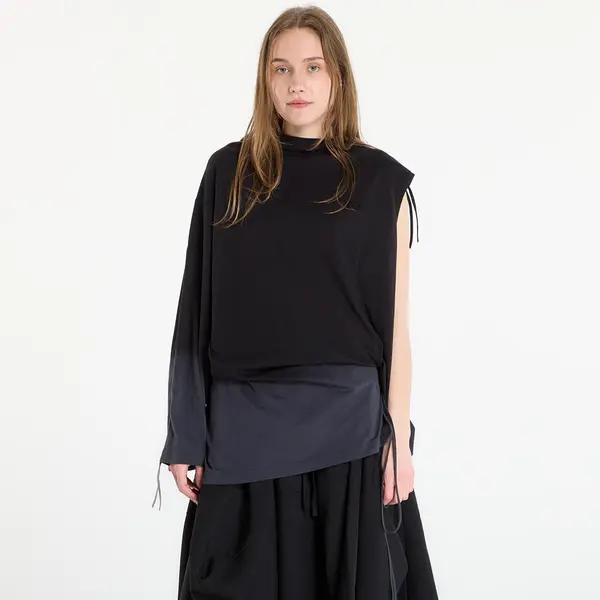 Y-3 Тениска Y-3 Dip Dye Cinched Drape T-Shirt Black L