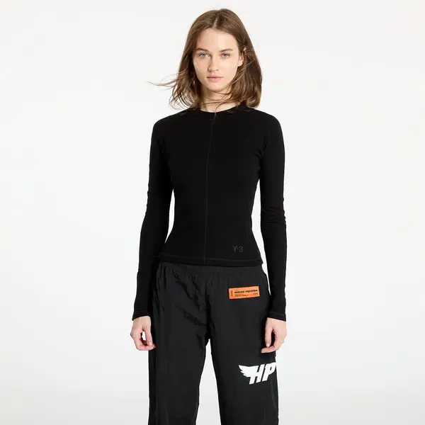 Y-3 Тениска Y-3 Fitted Long Sleeve Tee Black L
