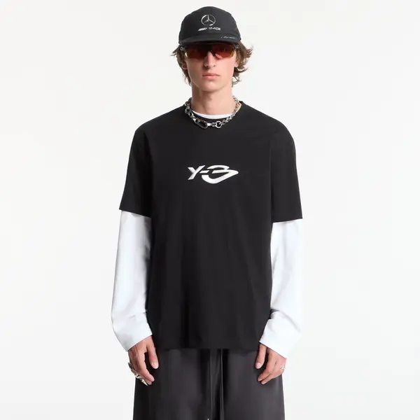 Y-3 Тениска Y-3 Liquid Logo Short Sleeve T-Shirt UNISEX Black M