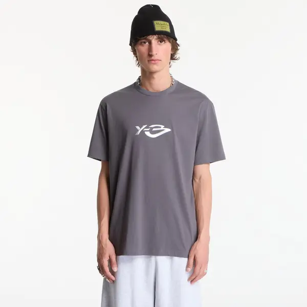 Y-3 Тениска Y-3 Liquid Logo Short Sleeve T-Shirt UNISEX Grey Five XL