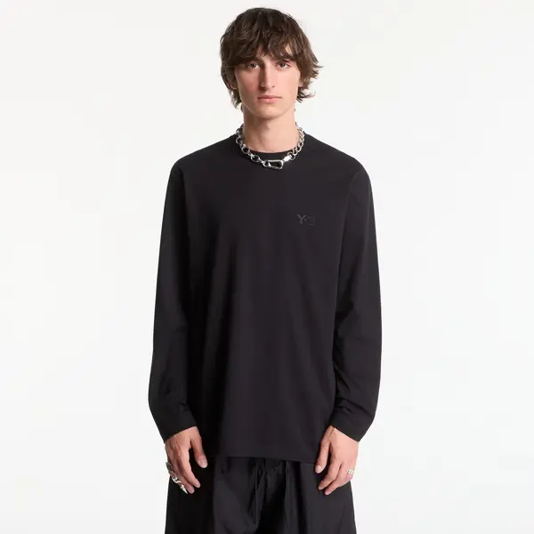 Y-3 Тениска Y-3 Logo Long Sleeve Long-Sleeve Top UNISEX Black XS