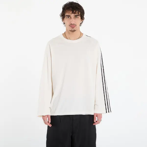 Y-3 Тениска Y-3 Raw Edge 3 Stripes Long Sleeve Long-Sleeve Top Chalk White L