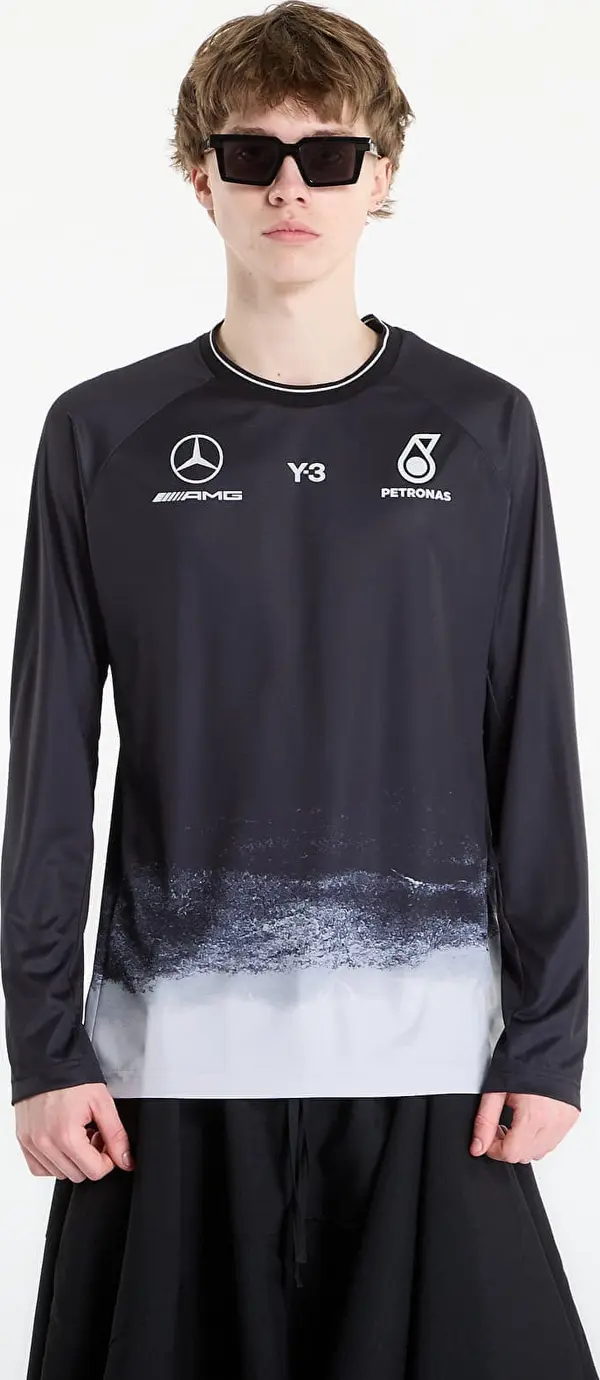 Y-3 Тениска Y-3 x Mercedes-AMG PETRONAS Formula One Team Mechanics Jersey Long Sleeve Black XL