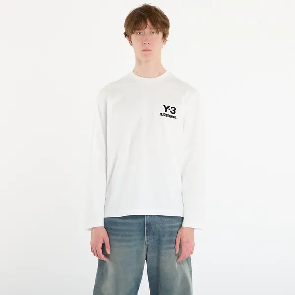 Y-3 Тениска Y-3 x Neighborhood Logo Long Sleeve Tee UNISEX Core White XL