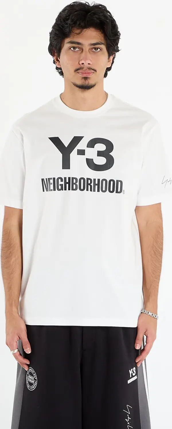 Y-3 Тениска Y-3 x Neighborhood Logo Tee UNISEX Core White L
