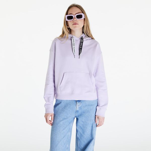 Tommy Hilfiger Tommy Jeans Boxy Logo Drawcord Hoodie Lavender Flower