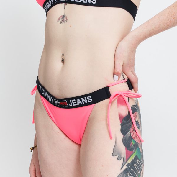 Tommy Hilfiger TOMMY JEANS Cheeky Strink Side Tie Bikini - Slip Neon Pink