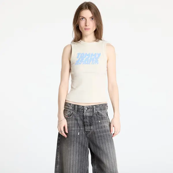 Tommy Hilfiger Tommy Jeans Slim Bubble Tank Top Beige S