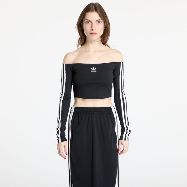 adidas Originals Топ adidas Adicolor Off Shoulder Long Sleeve Top Black XS