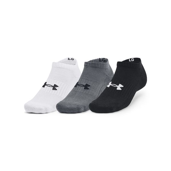 Under Armour Under Armour Core No Show 3-Pack Socks Black/ White/ Grey