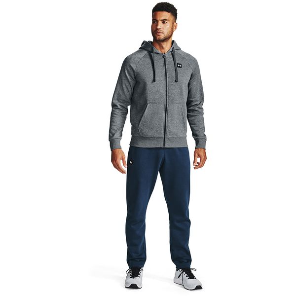 Under Armour Under Armour Rival Fleece Fz Hoodie Pitch Gray Light Heather/ Onyx White