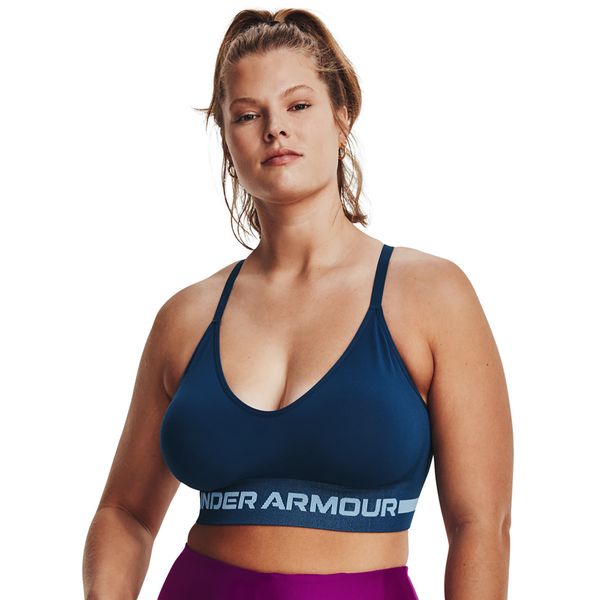 Under Armour Under Armour Seamless Low Long Bra Blue XS