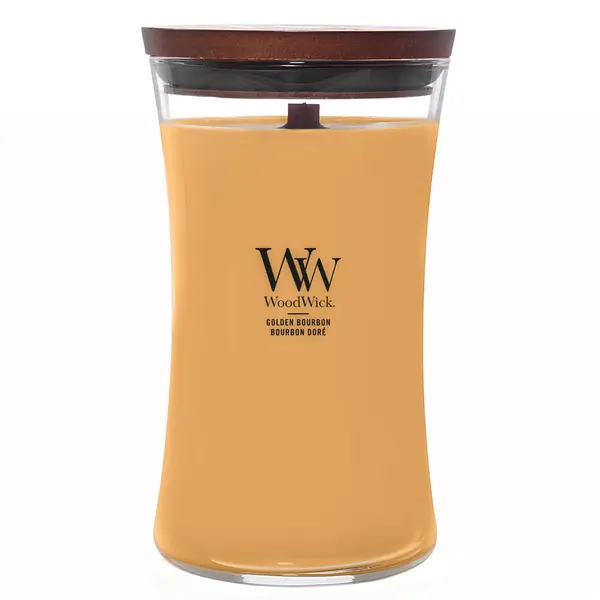 WoodWick Woodwick Large Hourglass Candle Golden Bourbon Universal