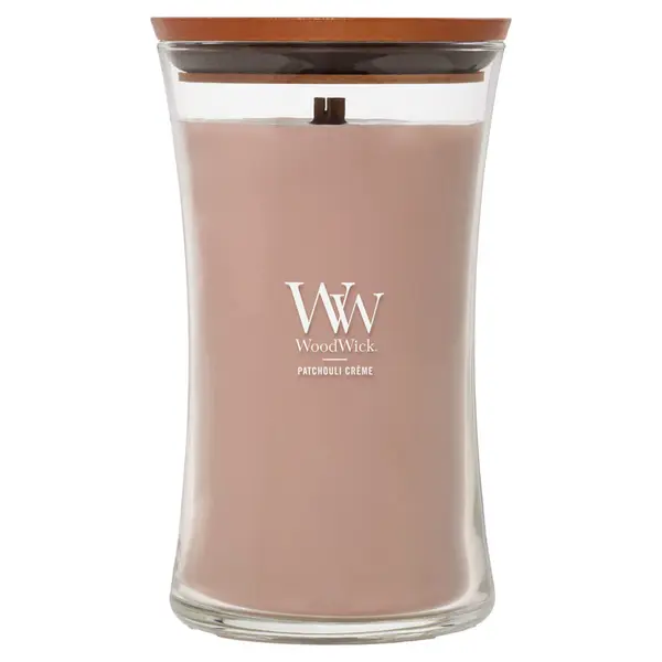 WoodWick Woodwick Large Hourglass Candle Patchouli Creme Universal