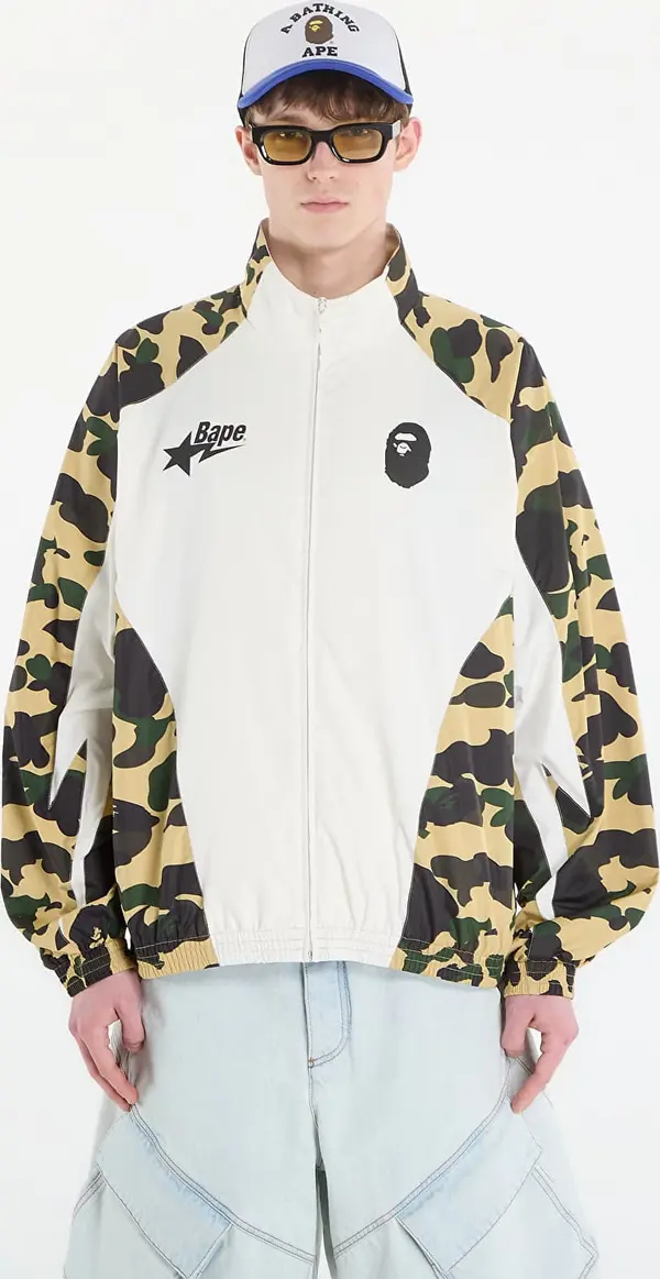 A BATHING APE Яке A BATHING APE 1St Camo Stand Collar Track Jacket UNISEX Yellow S