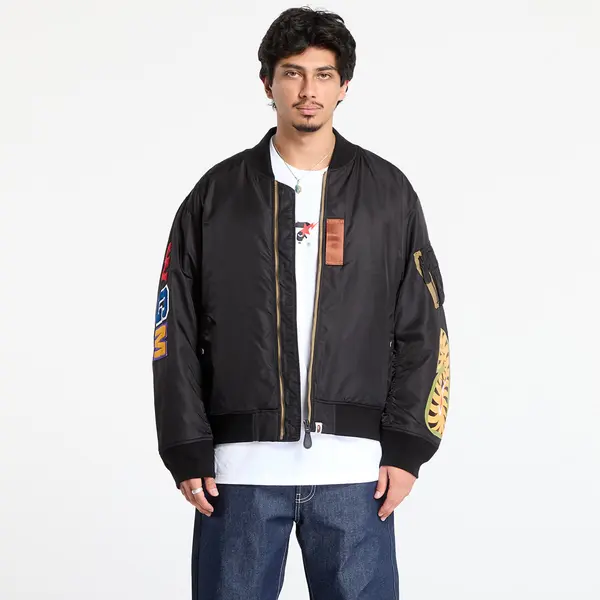 A BATHING APE Яке A BATHING APE Shark Ma-1 Black XL