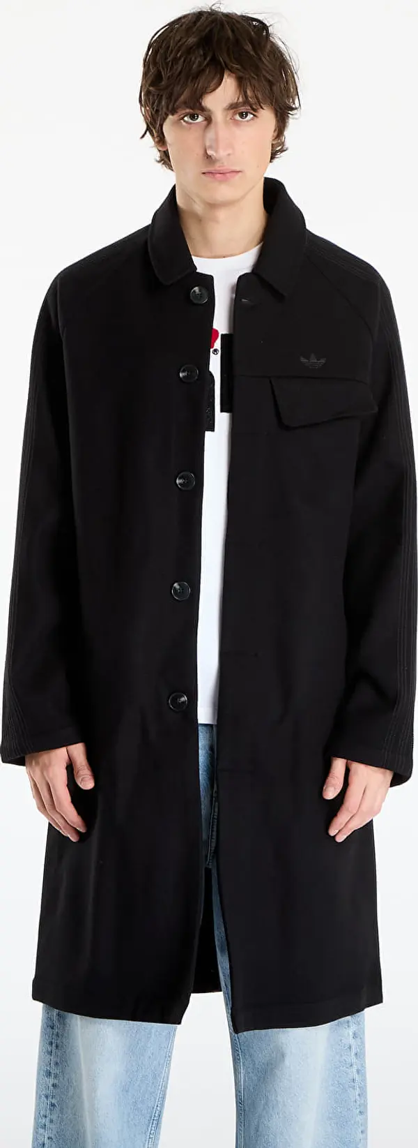 adidas Originals Яке adidas Premium Essentials Wool Overcoat Black M