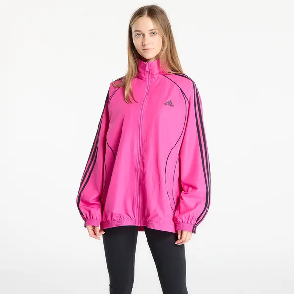 adidas Originals Яке adidas Teamgeist Adicolor Oversized Woven Track Top Semi Lucid Fuchsia/ Better Scarlet/ Off White M