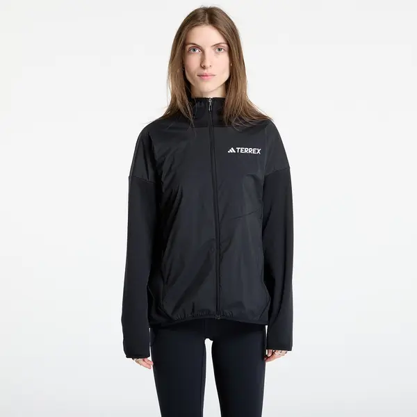 adidas Performance Яке adidas Terrex Xperior Climawarm+ Wind Light Fleece Hooded Jacket Black/ Carbon/ Semi Impact Orange S