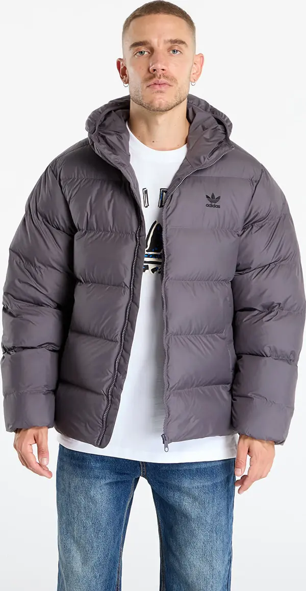 adidas Originals Яке adidas Tonal Hooded Puffer Jacket Grey Strata/ Print S