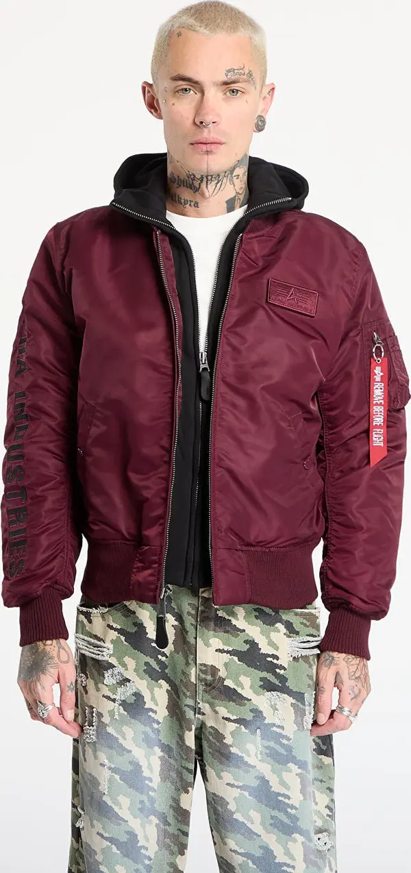 Alpha Industries Яке Alpha Industries MA-1 D-Tec Sleeve Embroidery Dark Cherry M