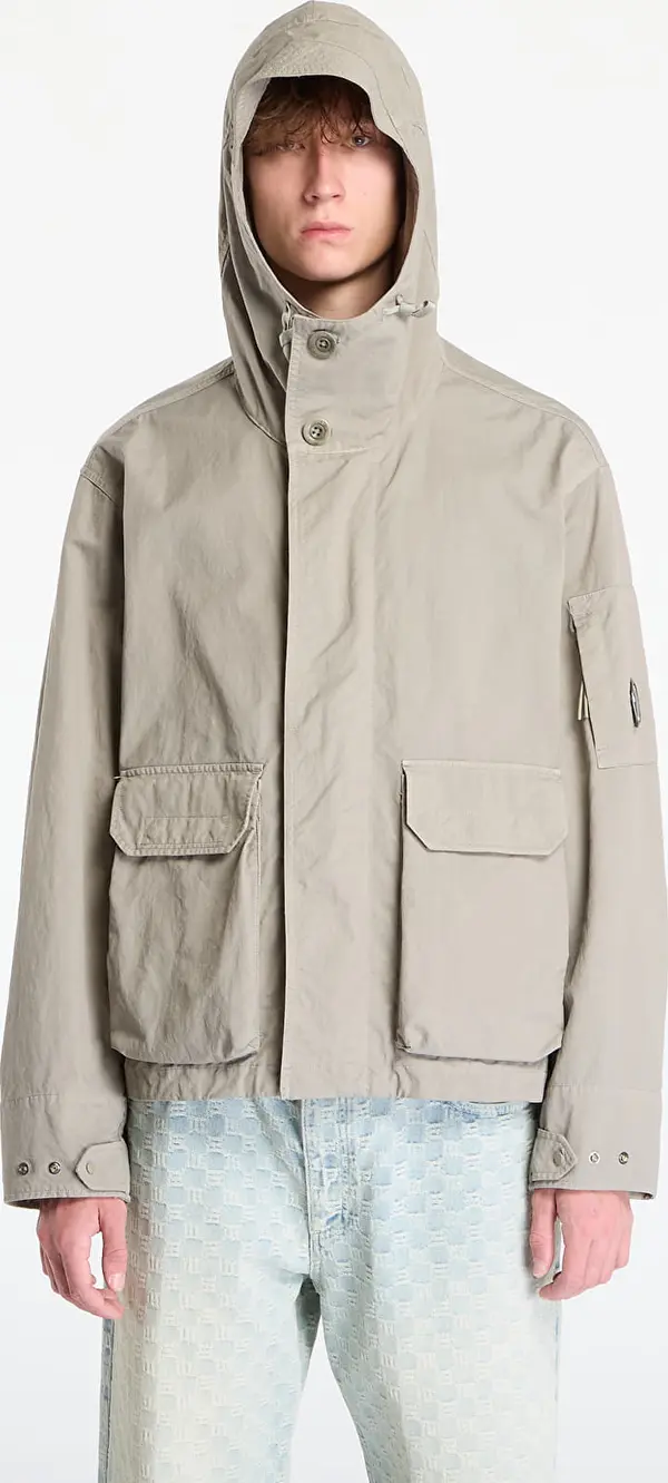 C.P. Company Яке C.P. Company Twill Hooded Short Jacket Fungi Grey M