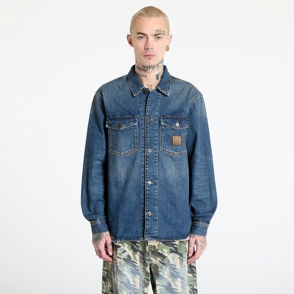 Carhartt WIP Яке Carhartt WIP Lincoln Shirt Jacket UNISEX Blue Worn Used Wash XS