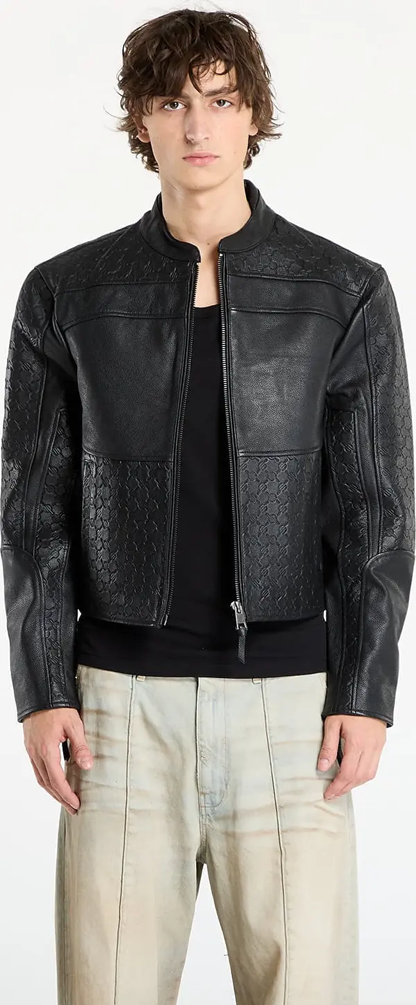 Daily Paper Яке Daily Paper Structured Leather Jacket Black M