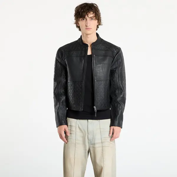Daily Paper Яке Daily Paper Structured Leather Jacket Black S