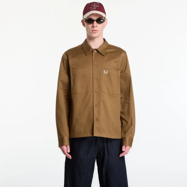 FRED PERRY Яке Fred Perry Twill Overshirt Brown L