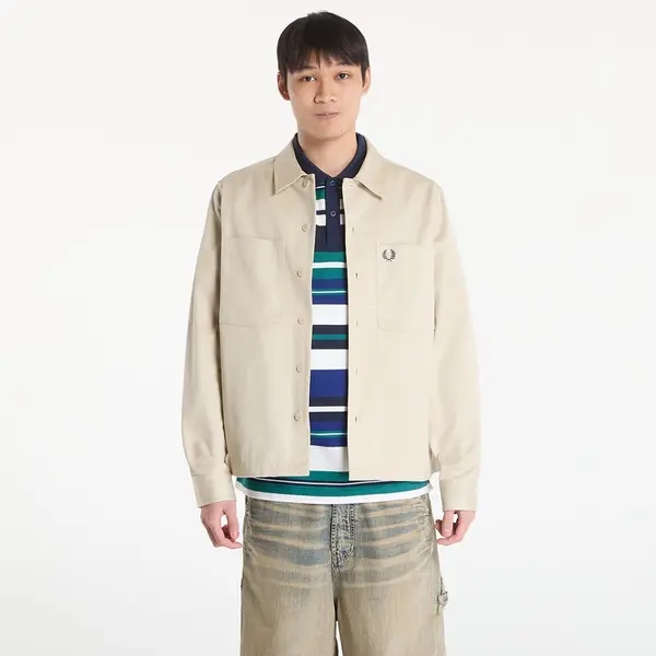 FRED PERRY Яке FRED PERRY Twill Overshirt Oatmeal XL