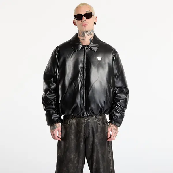 MISBHV Яке MISBHV Faux Leather Puffer Bomber Jacket Black S