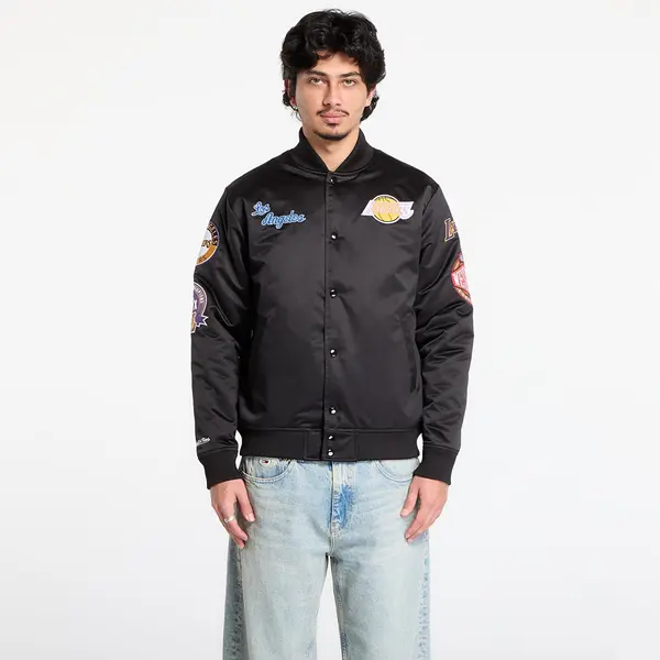 Mitchell & Ness Яке Mitchell & Ness NBA Blackout Heavyweight Satin Jacket Los Angeles Lakers Black M