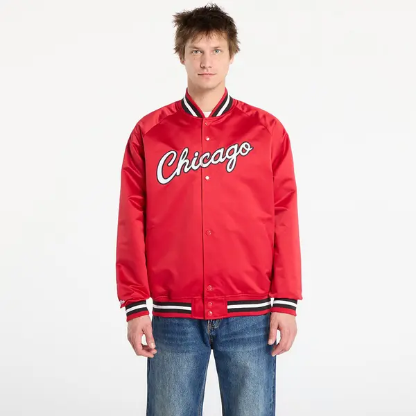 Mitchell & Ness Яке Mitchell & Ness NBA Lightweight Satin Jacket Vintage Logo Bulls Scarlet XL