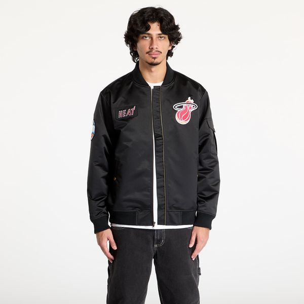 Mitchell & Ness Яке Mitchell & Ness NBA Team Leader Satin Vintage Logo Heat Bomber Black M