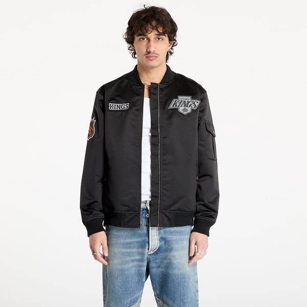 Mitchell & Ness Яке Mitchell & Ness NHL Team Leader Satin Vintage Logo Kings Bomber Black XL