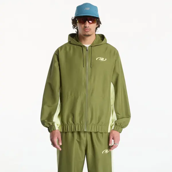 New Balance Яке New Balance Trackside Woven Jacket Sport Green/ Fennel Seed XL