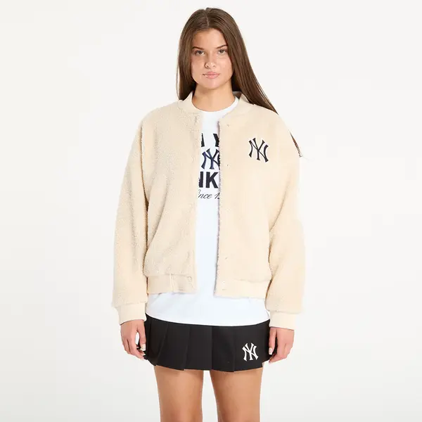 New Era Яке New Era MLB Sherpa Bomber New York Yankees Light Cream XL