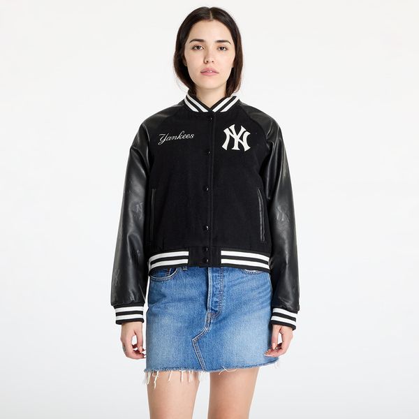New Era Яке New Era MLB Womens Varsity New York Yankees Black/ Off White L