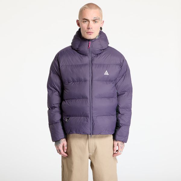 Nike Яке Nike ACG "Lunar Lake" Puffer Men's Therma-FIT ADV Loose Hooded Jacket Dark Raisin/ Black/ Summit White S