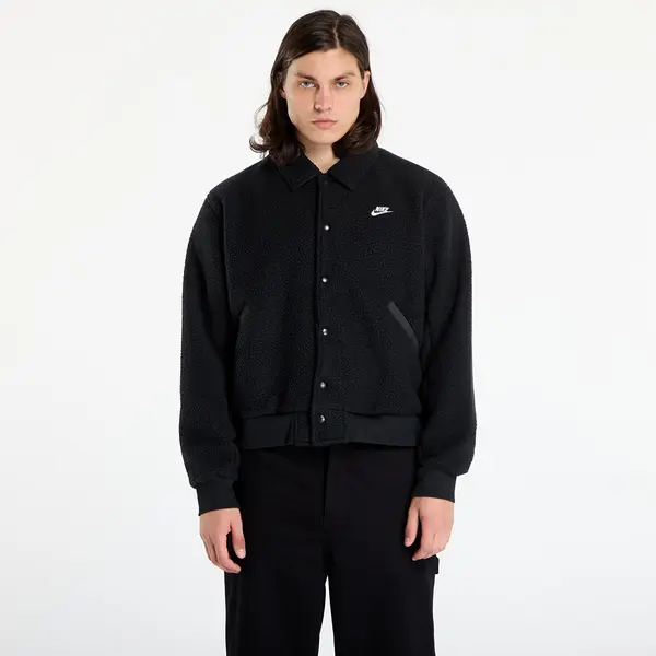 Nike Яке Nike Sportswear Club Men's High-Pile Fleece Coaches Jacket Black/ White XXL