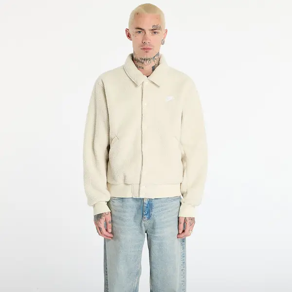 Nike Яке Nike Sportswear Club Men's High-Pile Fleece Coaches Jacket Lt Khaki/ White S