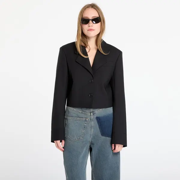Off-White Яке Off-White Wo Gab Big Bookish Crop Jacket Black/ Electric Blue S