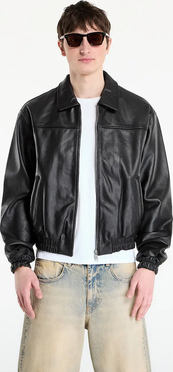 Patta Яке Patta Leather Bomber Jacket UNISEX Black L