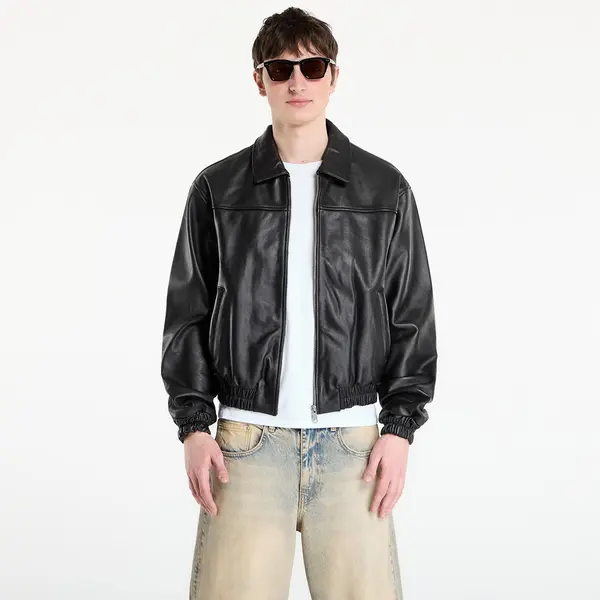 Patta Яке Patta Leather Bomber Jacket UNISEX Black M