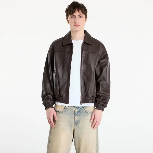 Patta Яке Patta Leather Bomber Jacket UNISEX Coffee Bean S
