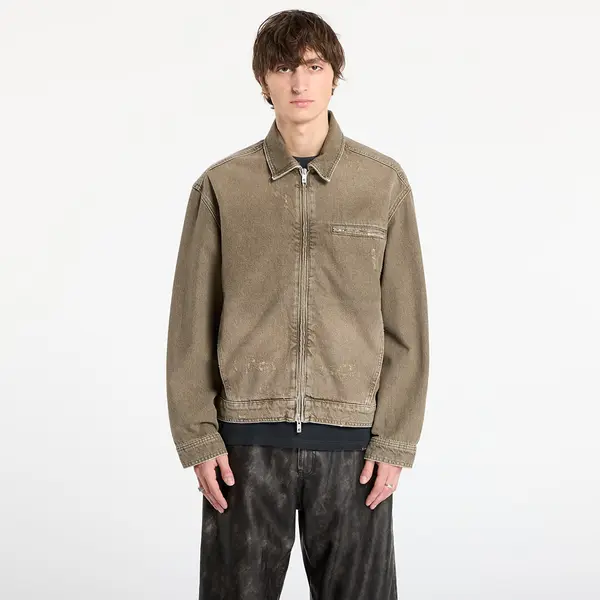 REPRESENT Яке REPRESENT Collared Denim Jacket Washed Olive XL