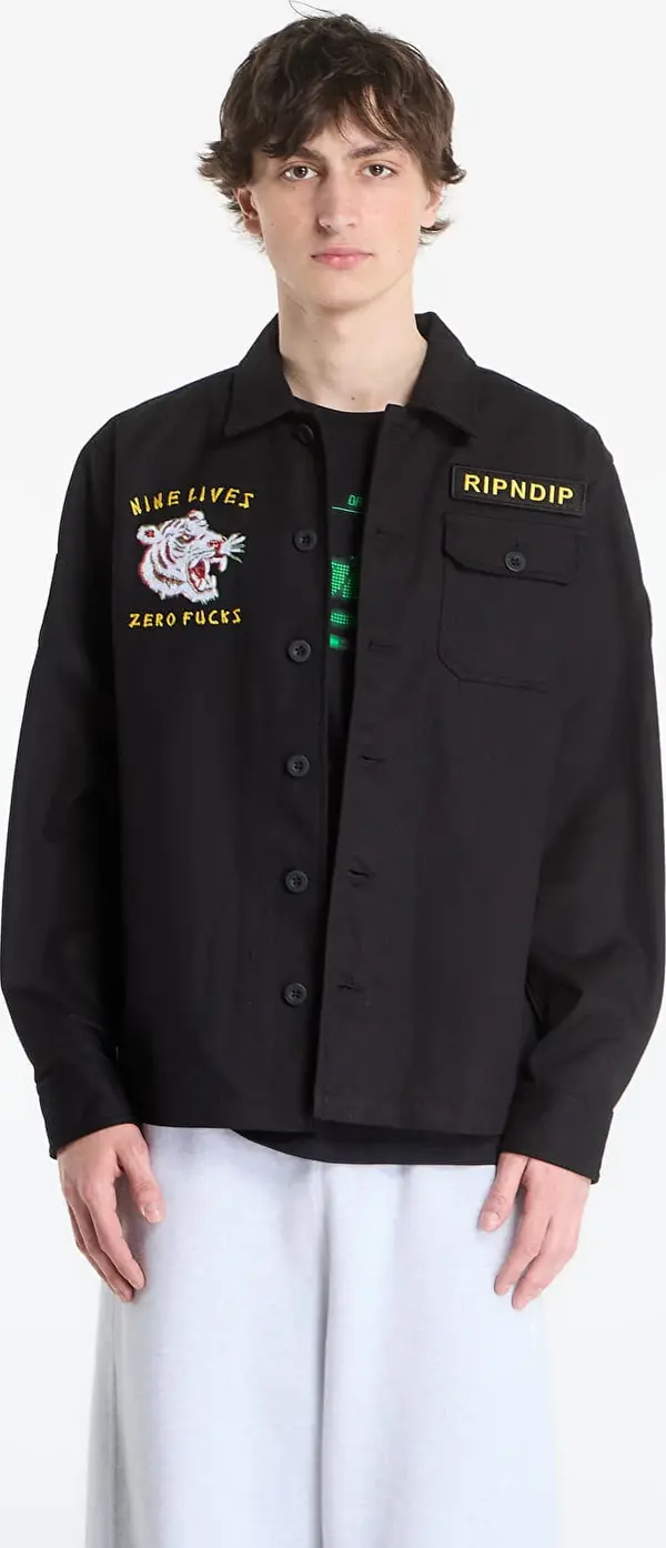 RIPNDIP Яке RIPNDIP Nine Militarty Shirt Jacket Black L