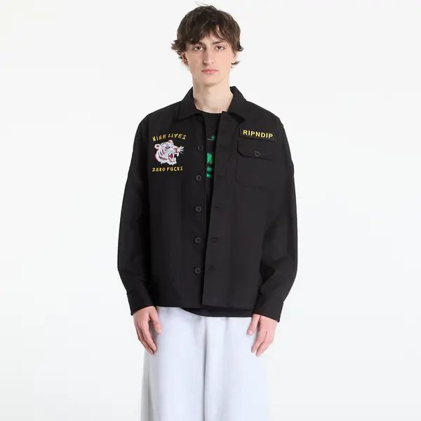 RIPNDIP Яке RIPNDIP Nine Militarty Shirt Jacket Black XL