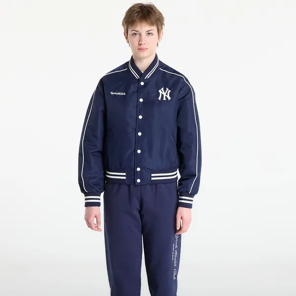 Sporty & Rich Яке Sporty & Rich Yankees Curve Nylon Varsity Jacket Dark Navy/ White S